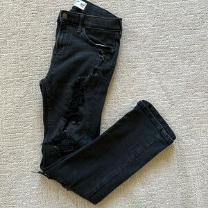 Abercrombie kids Black Straight Jesns